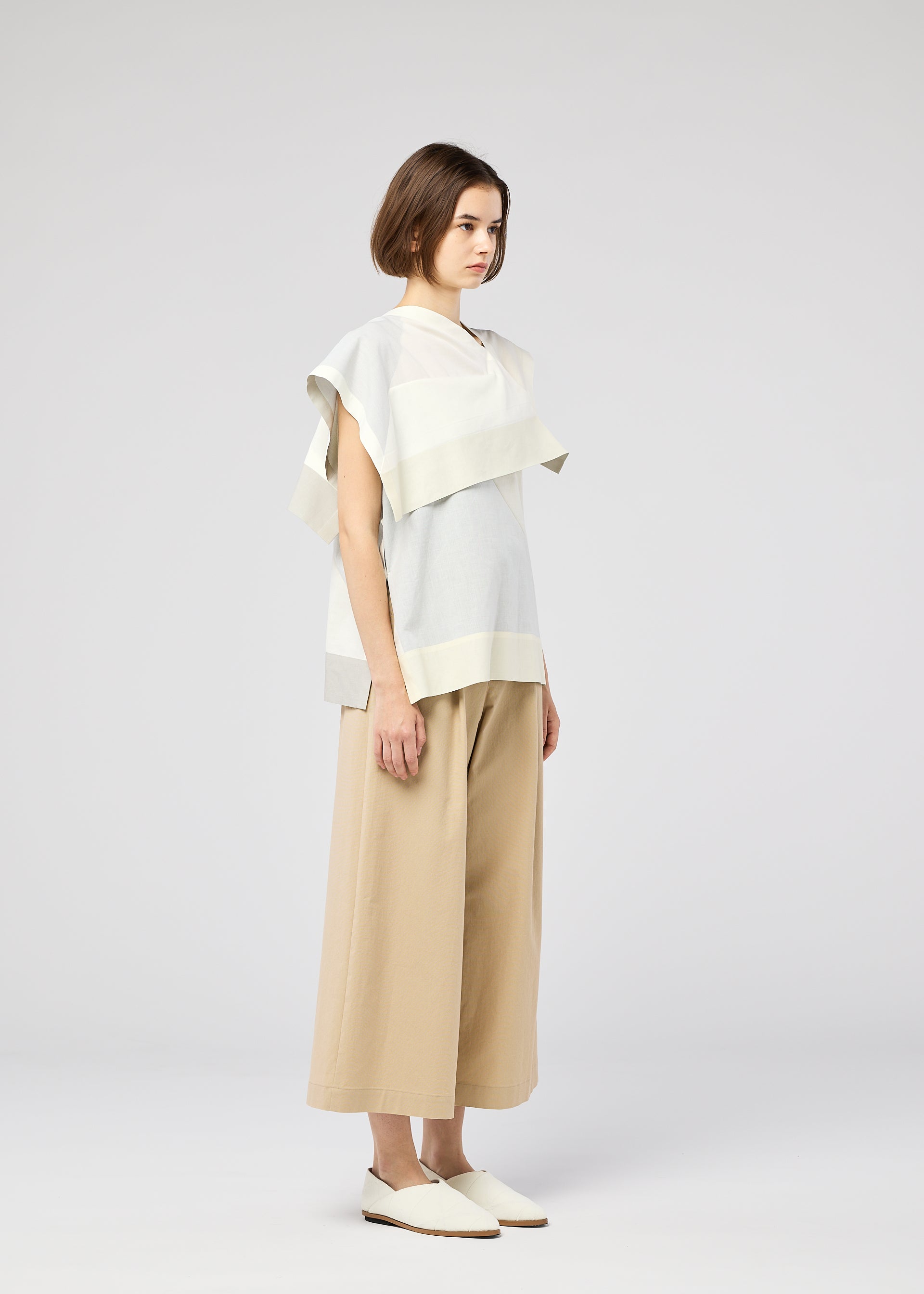 FOLD RAMIE PRINT、ウィメンズ_トップス_トップ、着用画像4