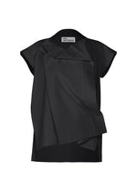 FLAT TUCK T、ウィメンズ_トップス_トップ、ブラック