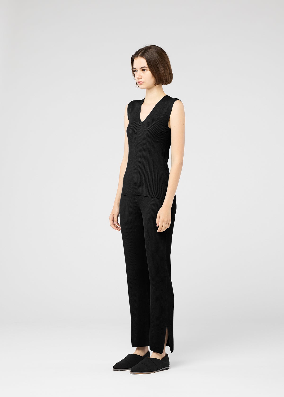 FLAT RIB KNIT 2、ウィメンズ_パンツ、着用画像2