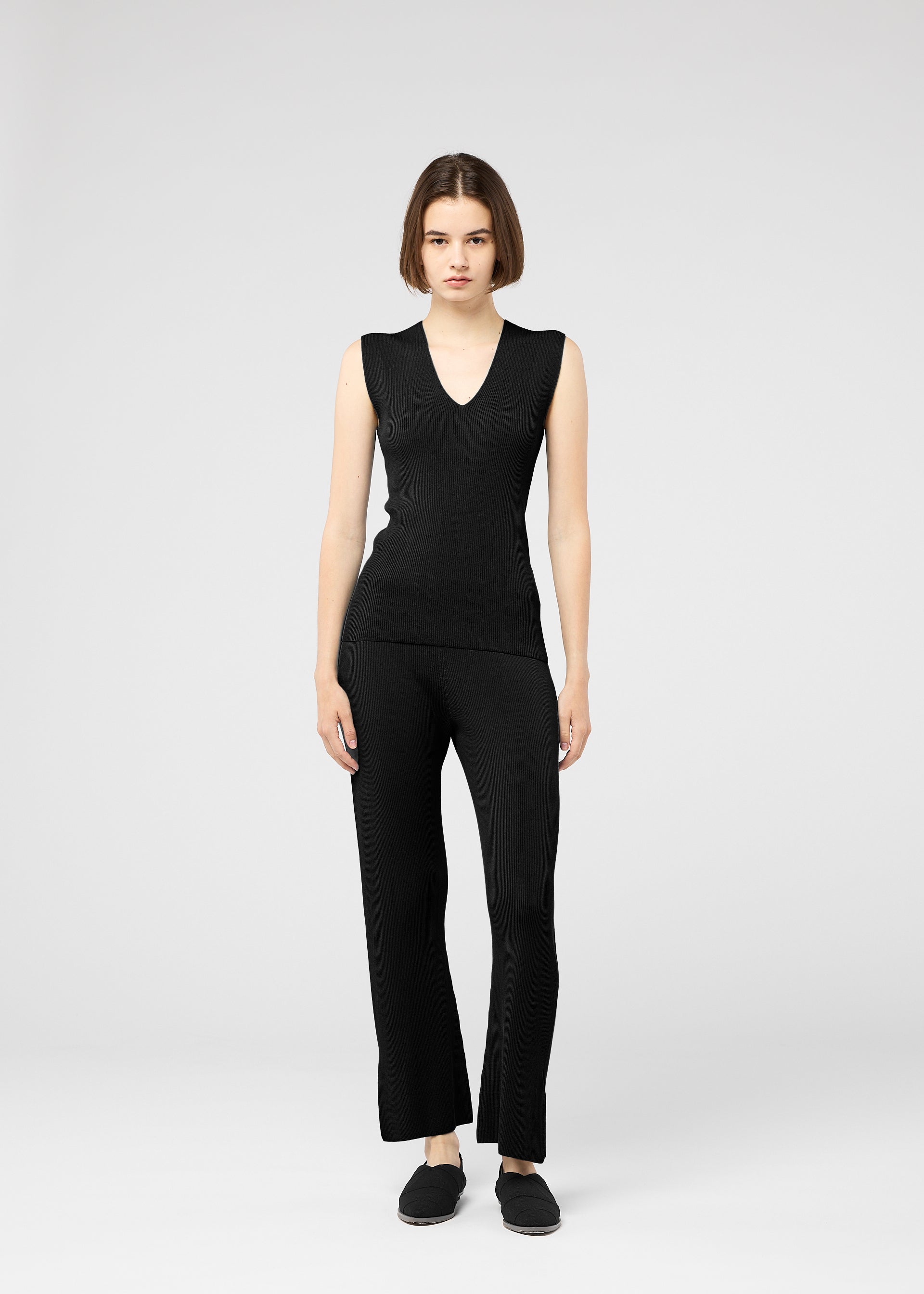 FLAT RIB KNIT 2、ウィメンズ_パンツ、着用画像4