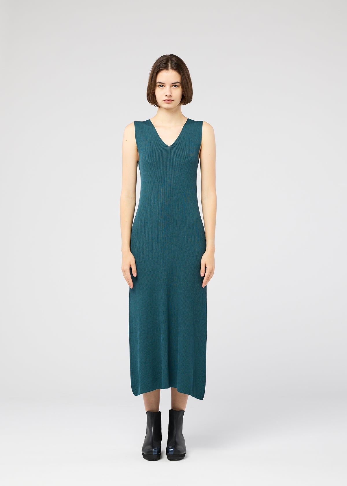 FLAT RIB KNIT 1、ウィメンズ_ワンピース、着用画像1