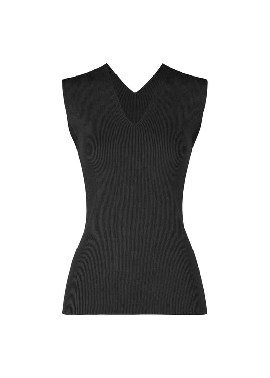 FLAT RIB KNIT 2、ウィメンズ_ニット、ブラック