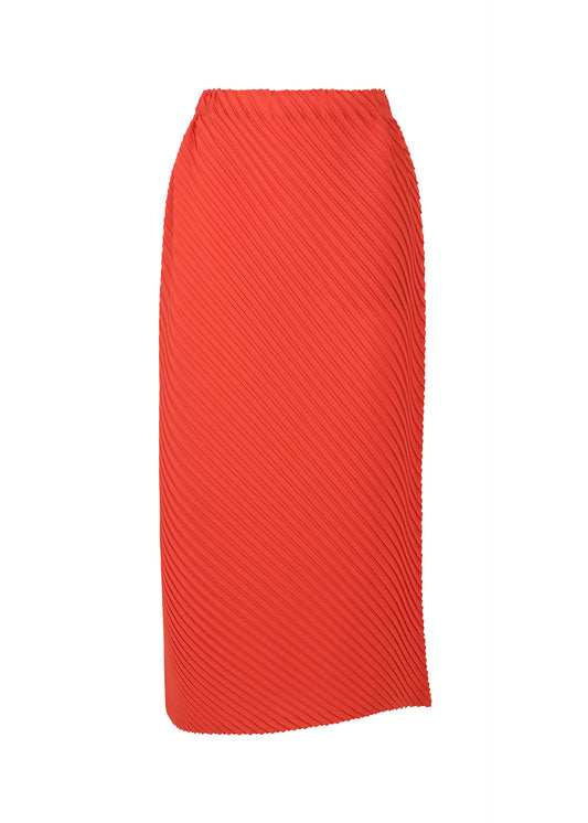 REITERATION PLEATS SOLID、ウィメンズ_スカート、レッド