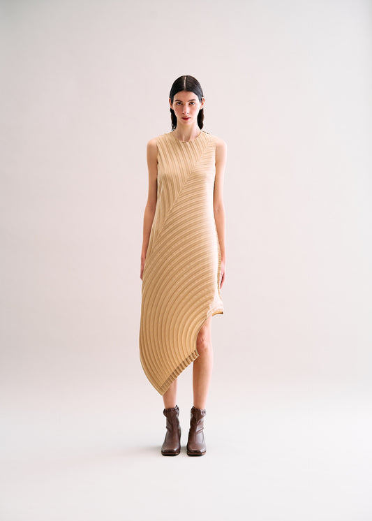 CURVED PLEATS：STRIPE、ウィメンズ_ワンピース、着用画像1