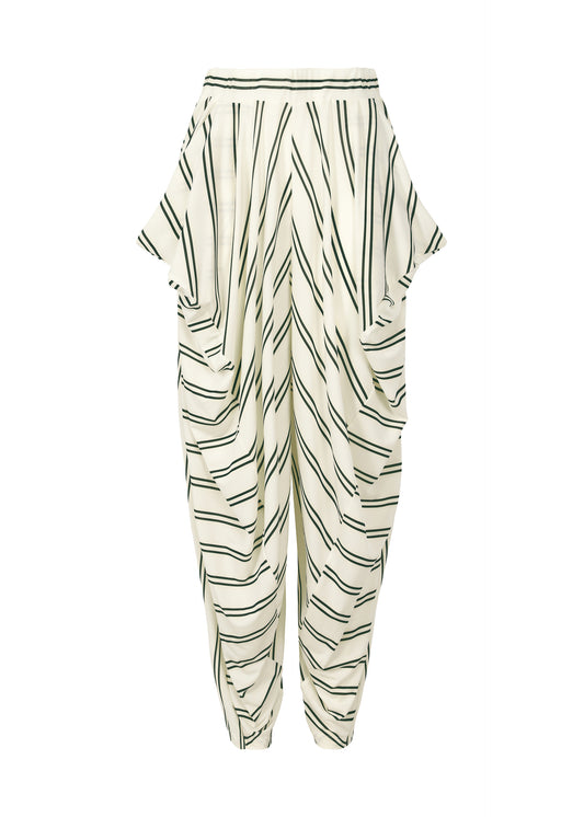 STRIPE DRAPE JERSEY、ウィメンズ_パンツ、ホワイト
