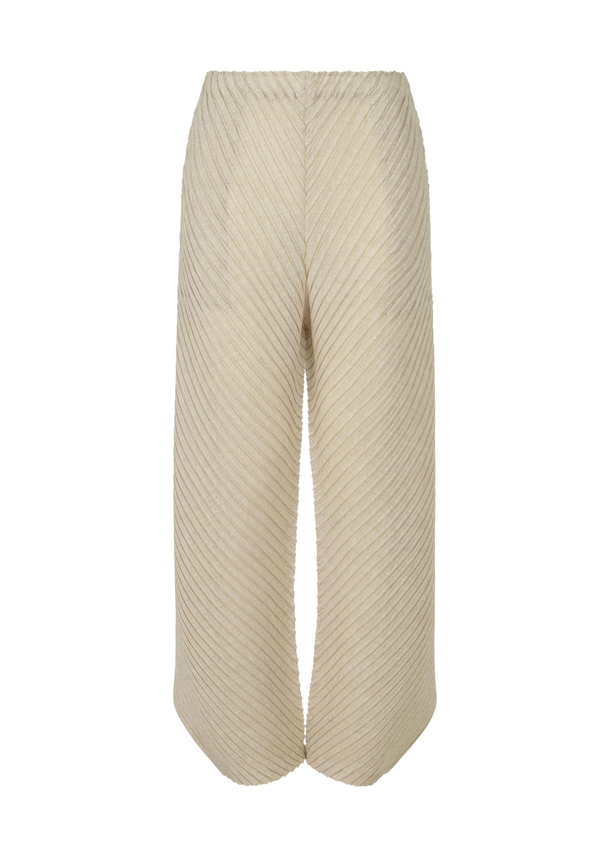 SHEER LINEN LIKE PLEATS、ウィメンズ_パンツ、ブラウン
