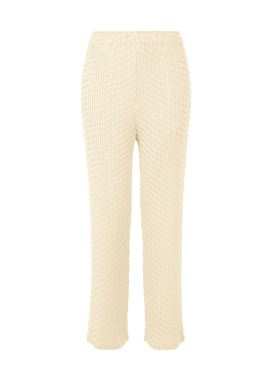SLEEK PLEATS、ウィメンズ_パンツ、ホワイト