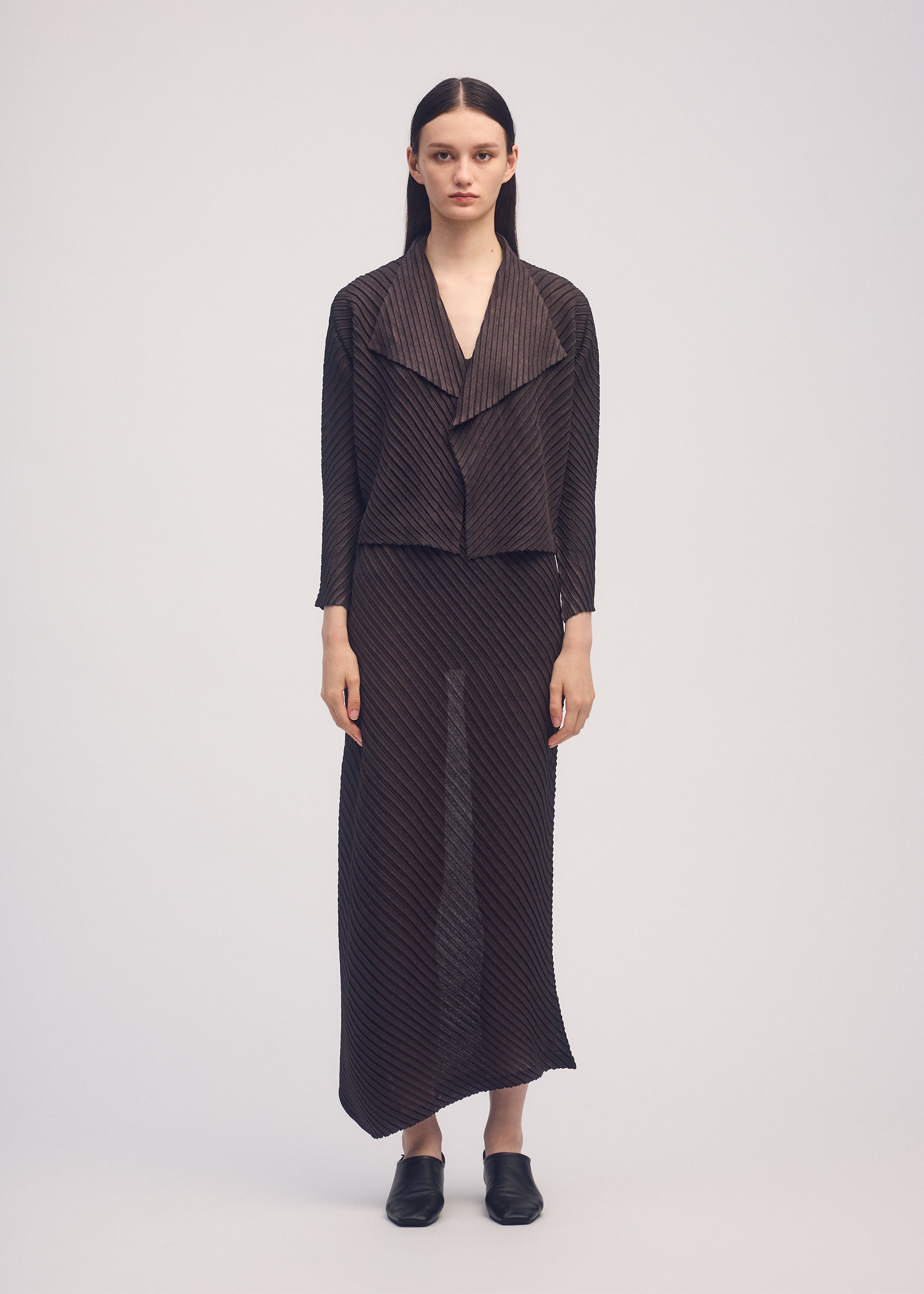 SHEER LINEN LIKE PLEATS、ウィメンズ_スカート、着用画像1