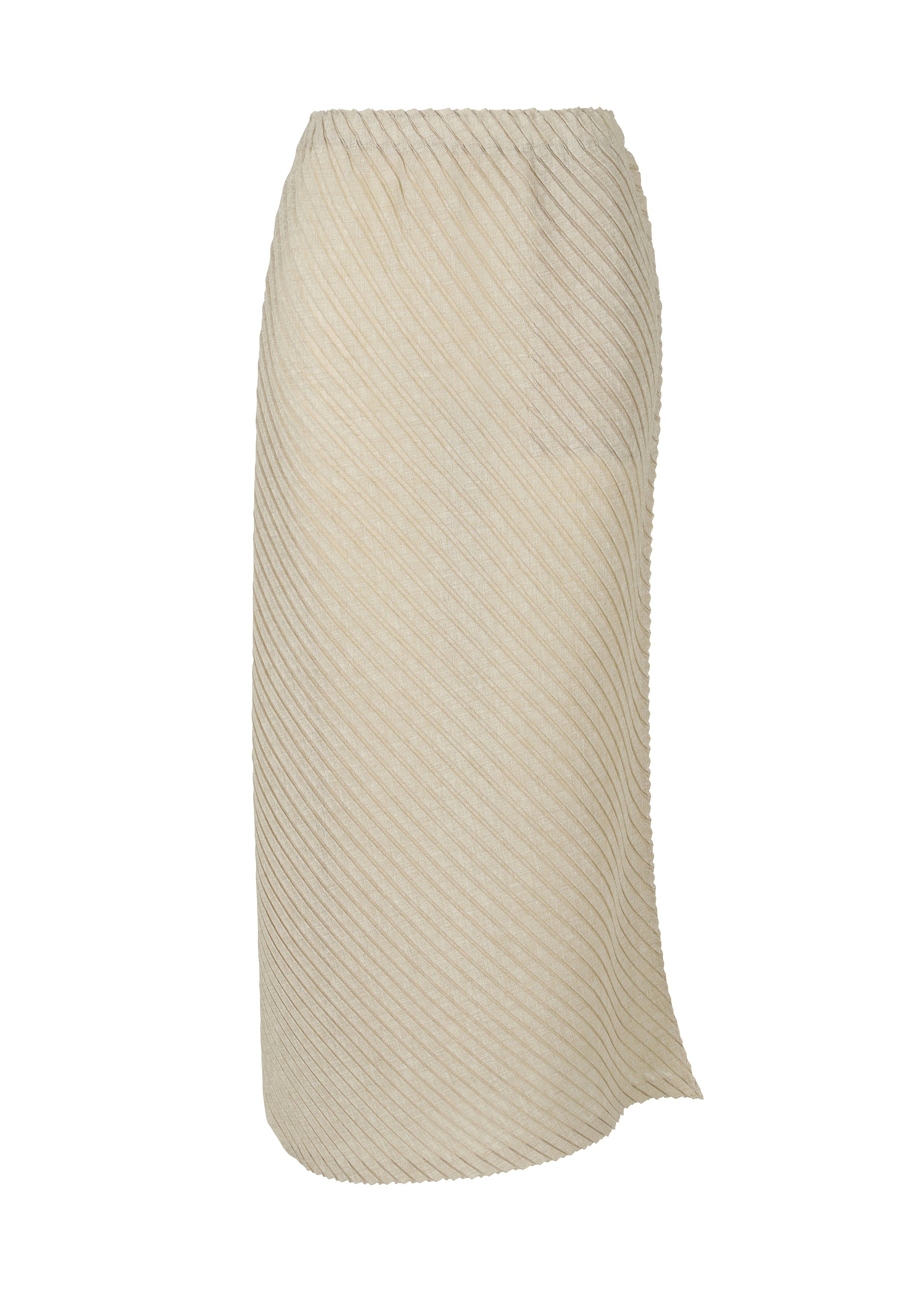SHEER LINEN LIKE PLEATS、ウィメンズ_スカート、ブラウン