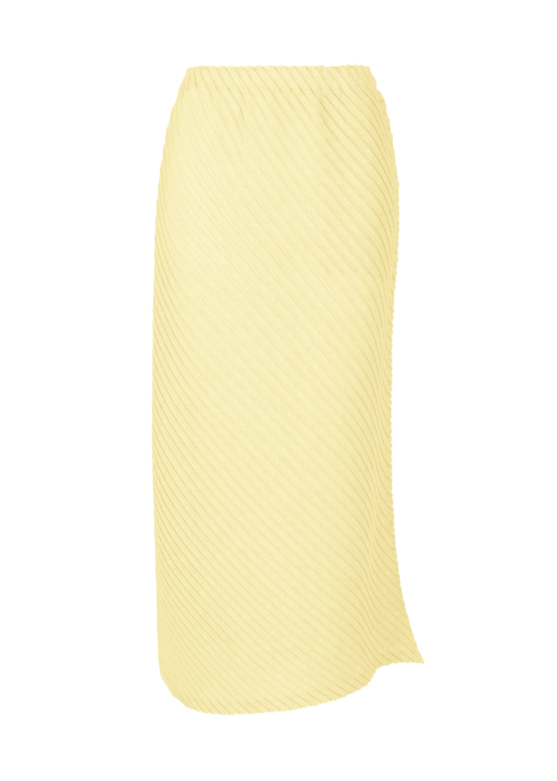 SHEER LINEN LIKE PLEATS、ウィメンズ_スカート、イエロー