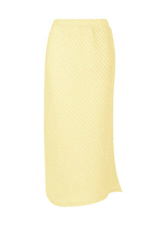 SHEER LINEN LIKE PLEATS、ウィメンズ_スカート、イエロー