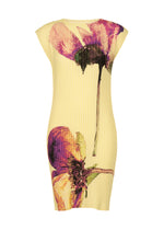 PRESSED FLORA PLEATS、ウィメンズ_ワンピース、イエロー