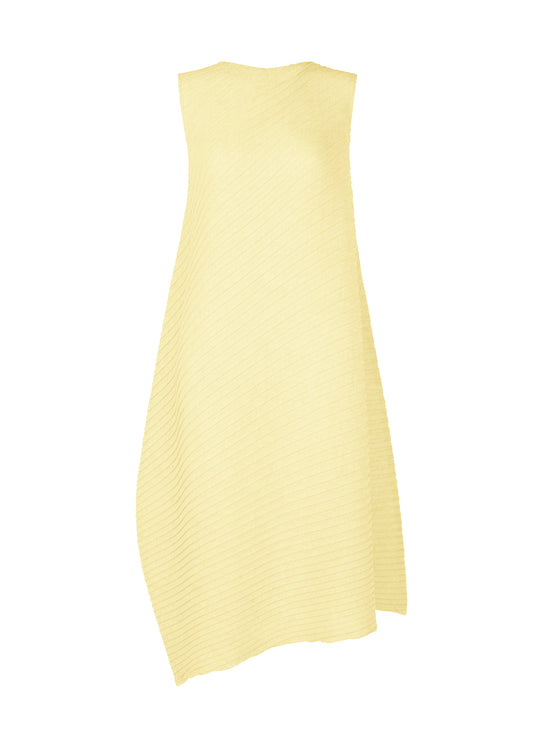 SHEER LINEN LIKE PLEATS、ウィメンズ_ワンピース、イエロー