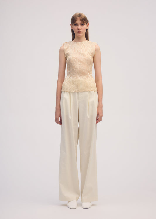FOIL PRINT CHIFFON TWIST、ウィメンズ_トップス_トップ、着用画像1