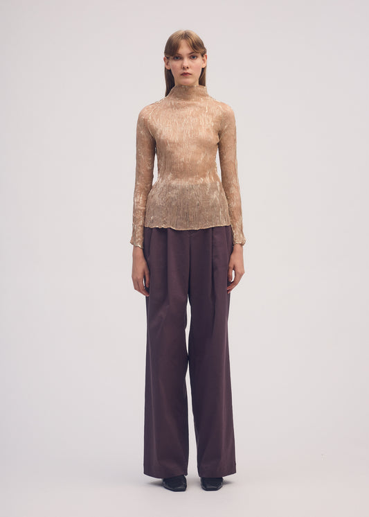 FOIL PRINT CHIFFON TWIST、ウィメンズ_トップス_トップ、着用画像1