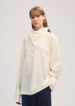 COTTON VOILE SHIRT, WOMEN, Worn image Tops