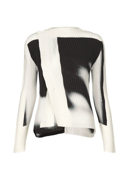 SHADOW STUDY PLEATS, WOMEN 's Tops, Cardigans, White
