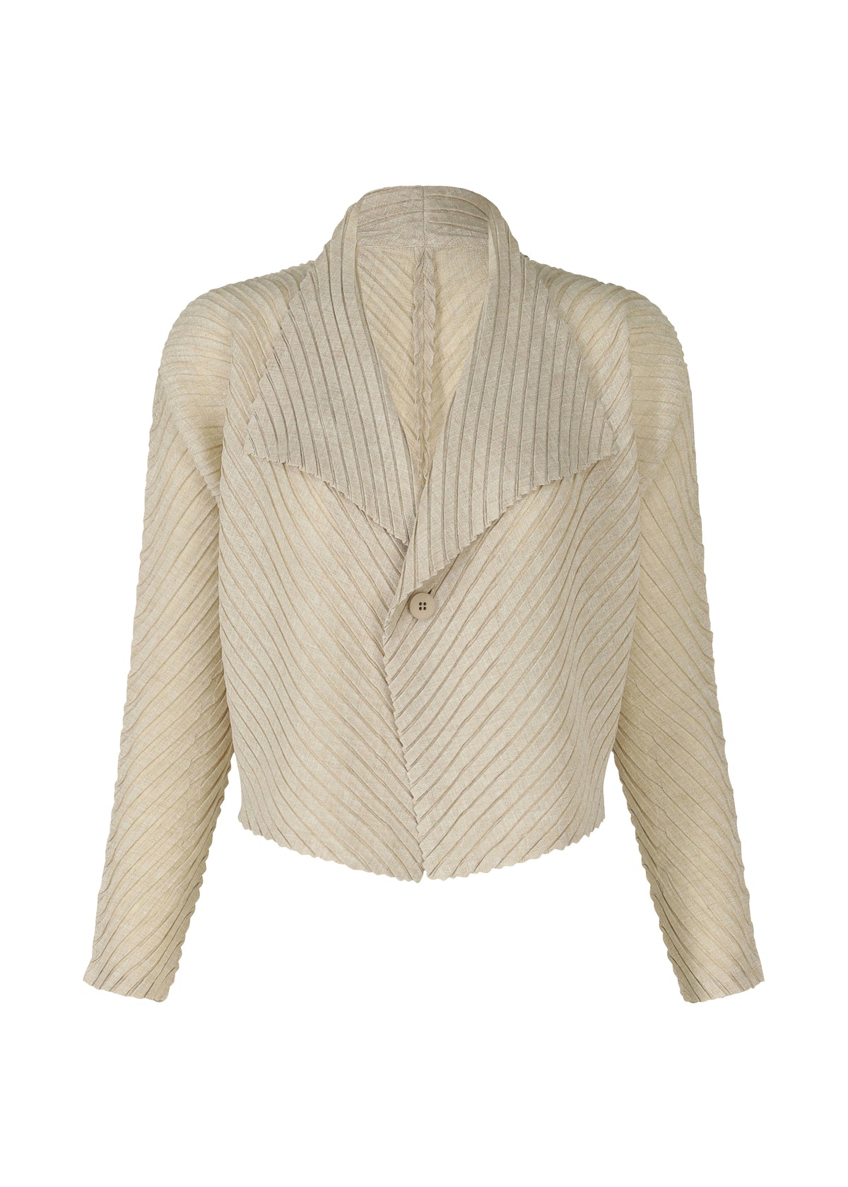SHEER LINEN LIKE PLEATS、ウィメンズ_トップス_カーディガン、ブラウン