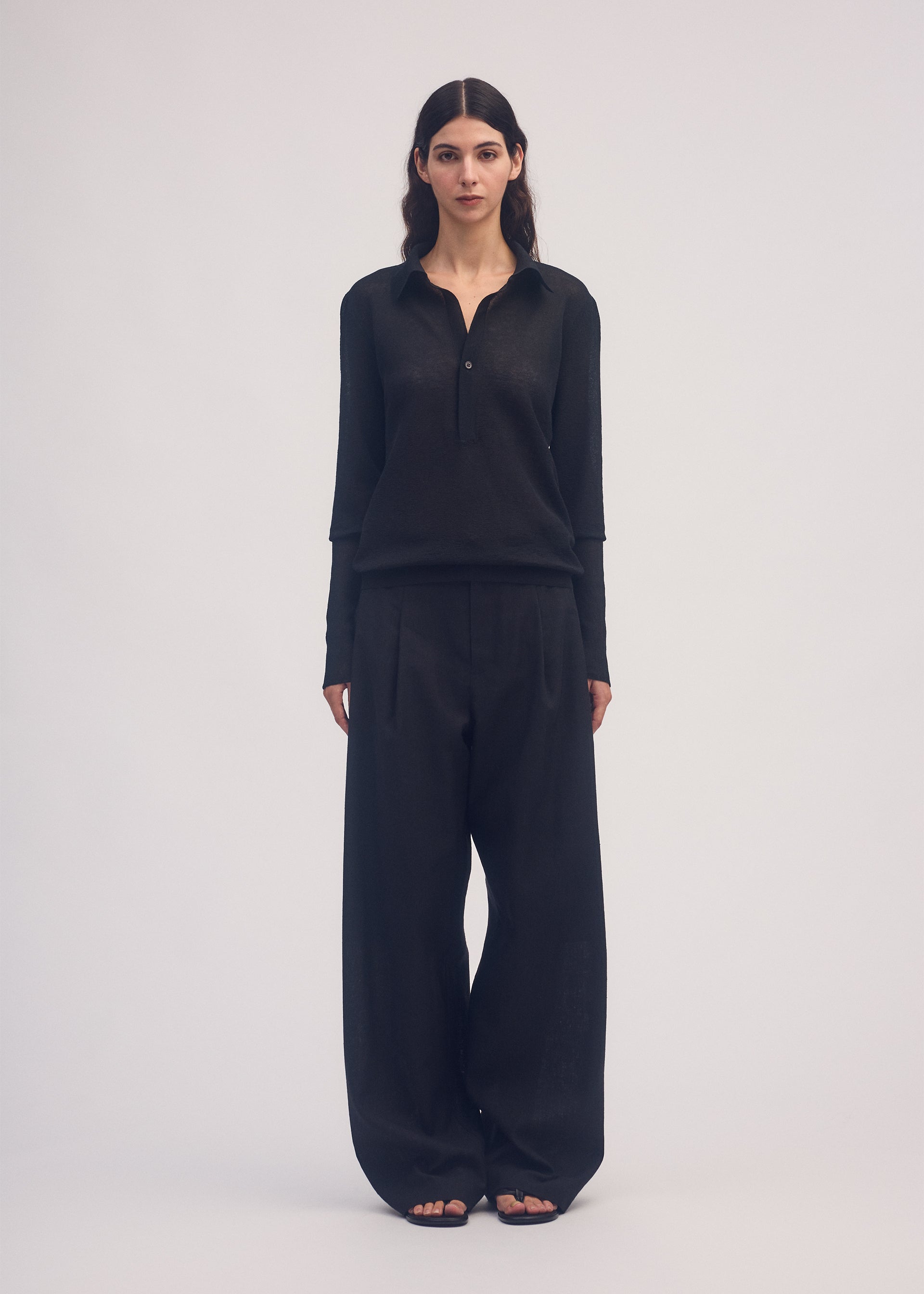 KNIT SHIRT, WOMEN Knit, Wearing Image 1