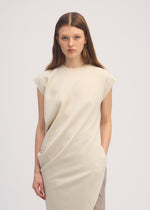 LUSTER DRAPE KNIT、ウィメンズ_ニット、着用画像2