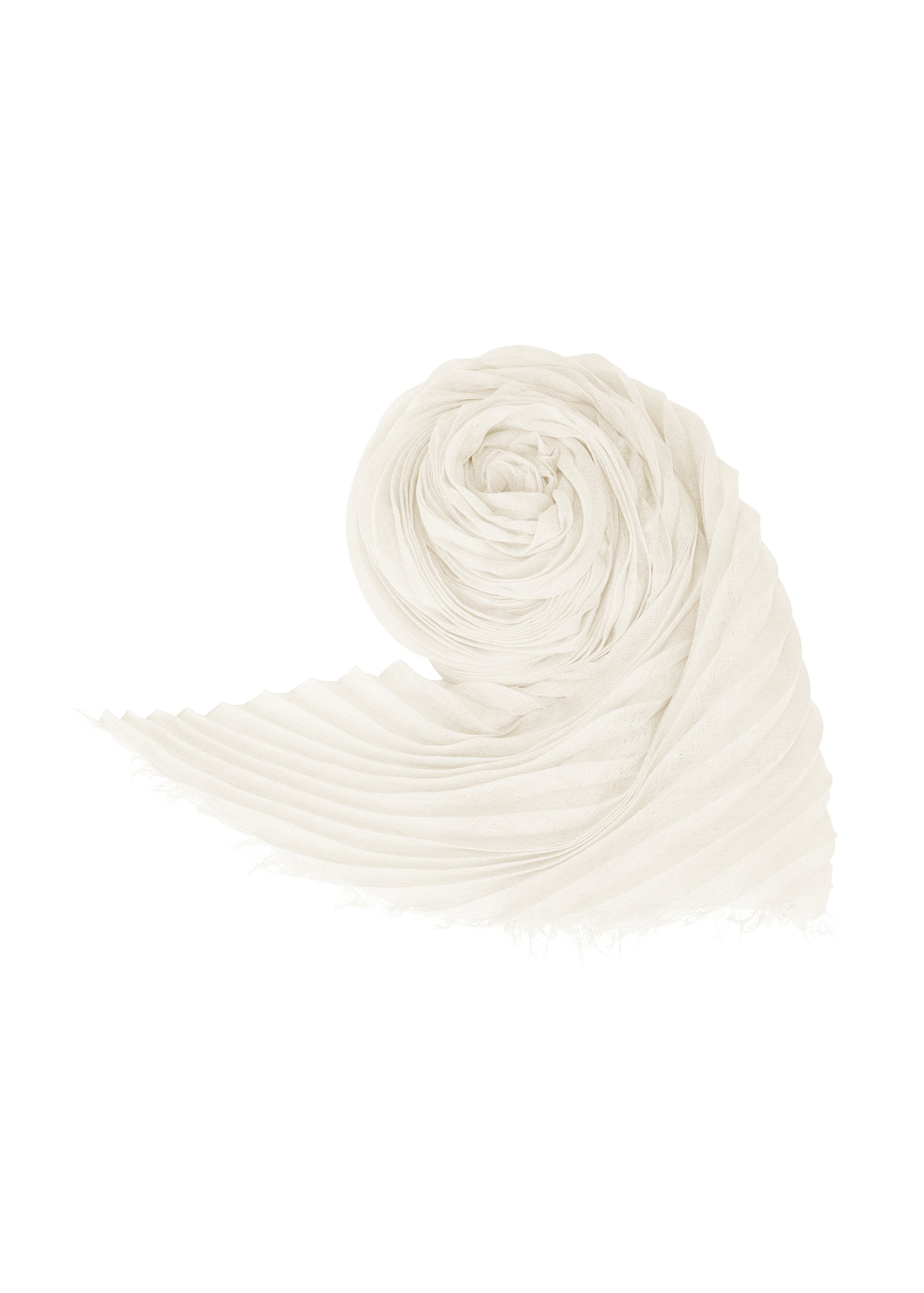 SILK WOOL PLEATS STOLE、アクセサリー&その他_ストール、ホワイト