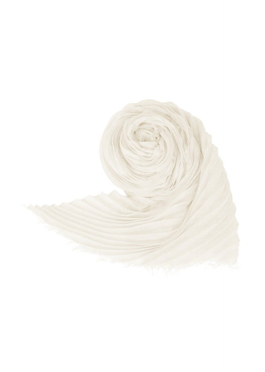 SILK WOOL PLEATS STOLE、アクセサリー&その他_ストール、ホワイト