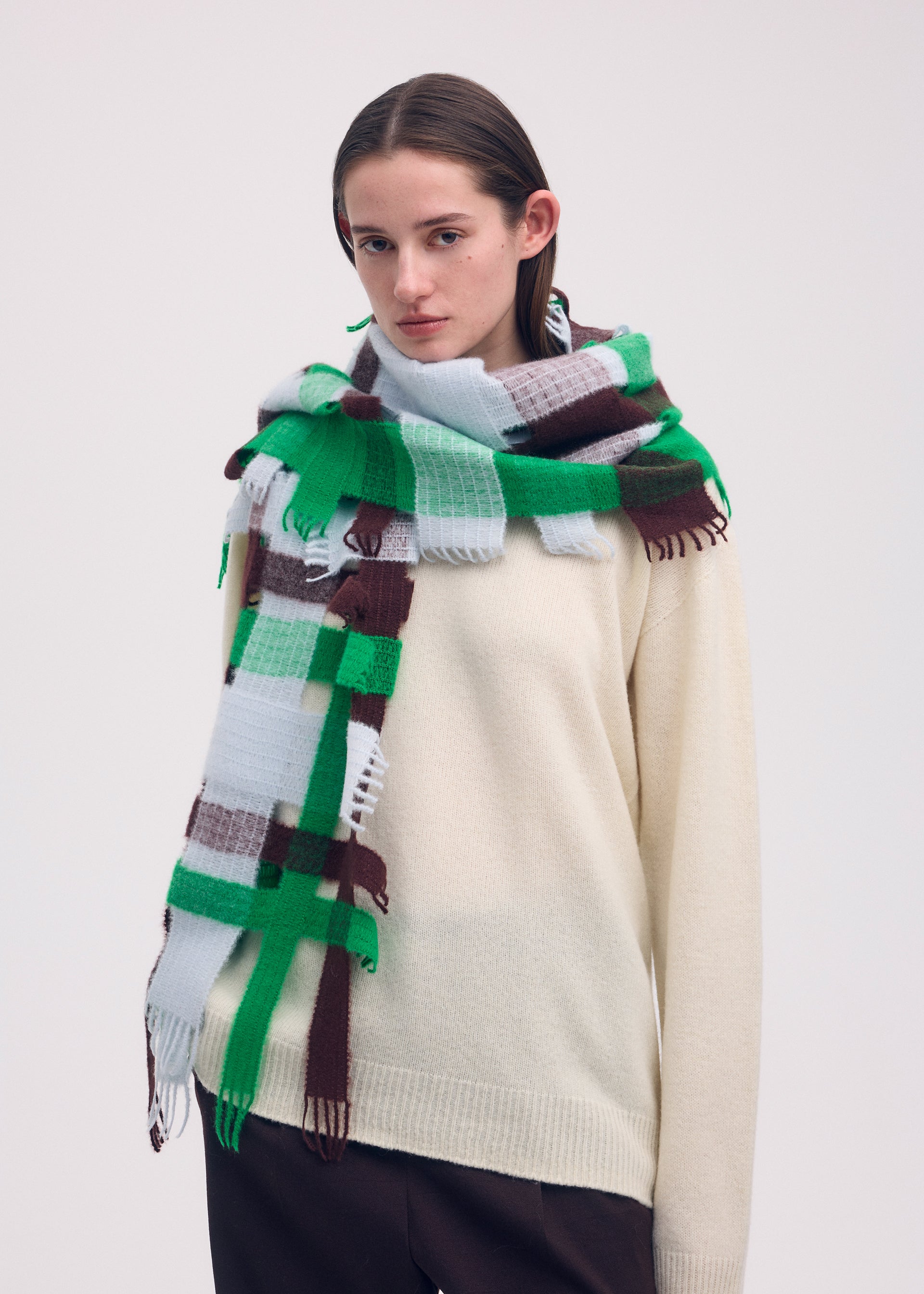 RASCHEL WEAVE STOLE、アクセサリー&その他_ストール、着用画像2
