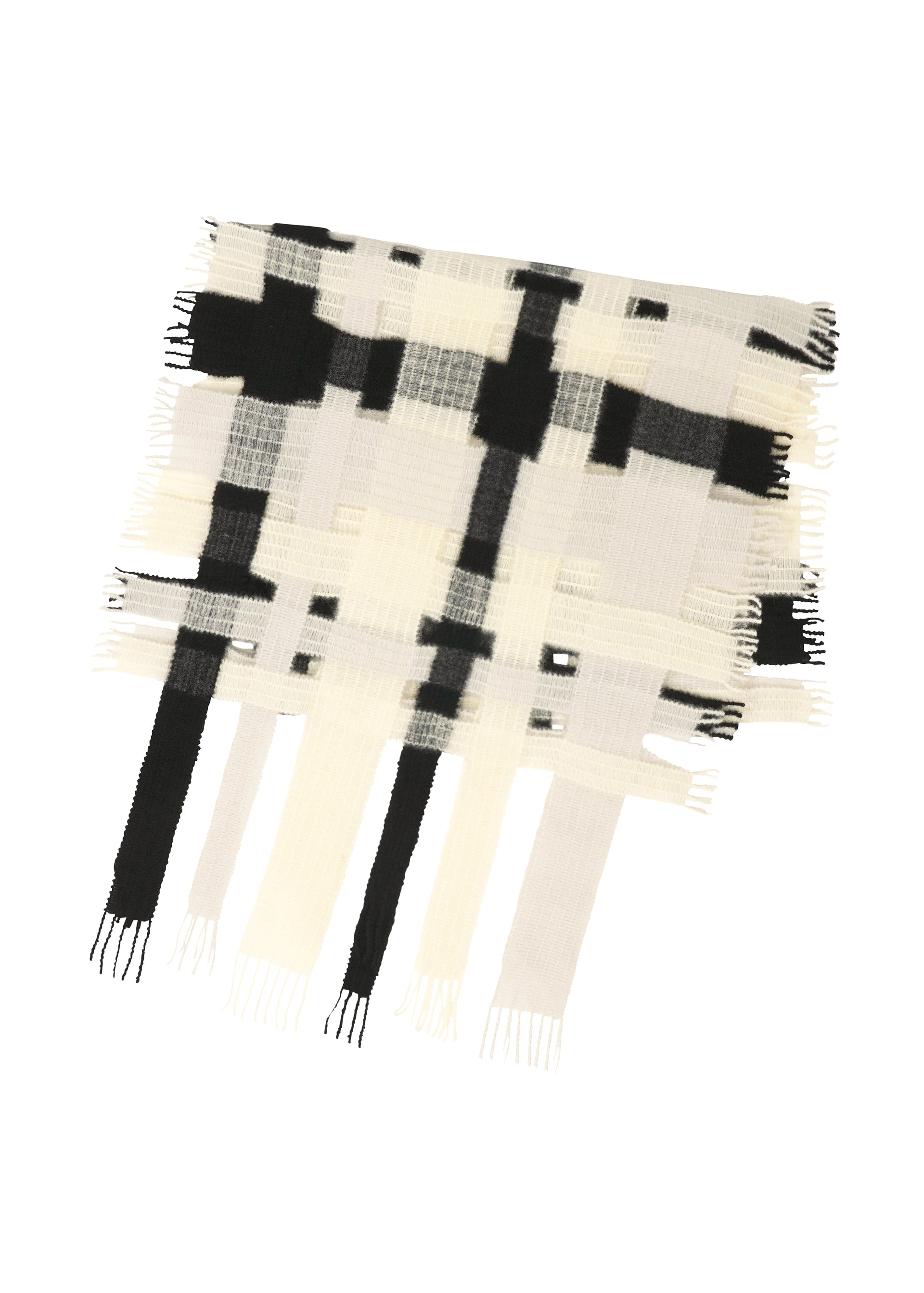 RASCHEL WEAVE STOLE、アクセサリー&その他_ストール、ブラック
