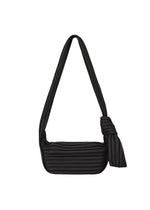 LINEAR KNIT BAG-58、バッグ&財布_ショルダーバッグ、ブラック