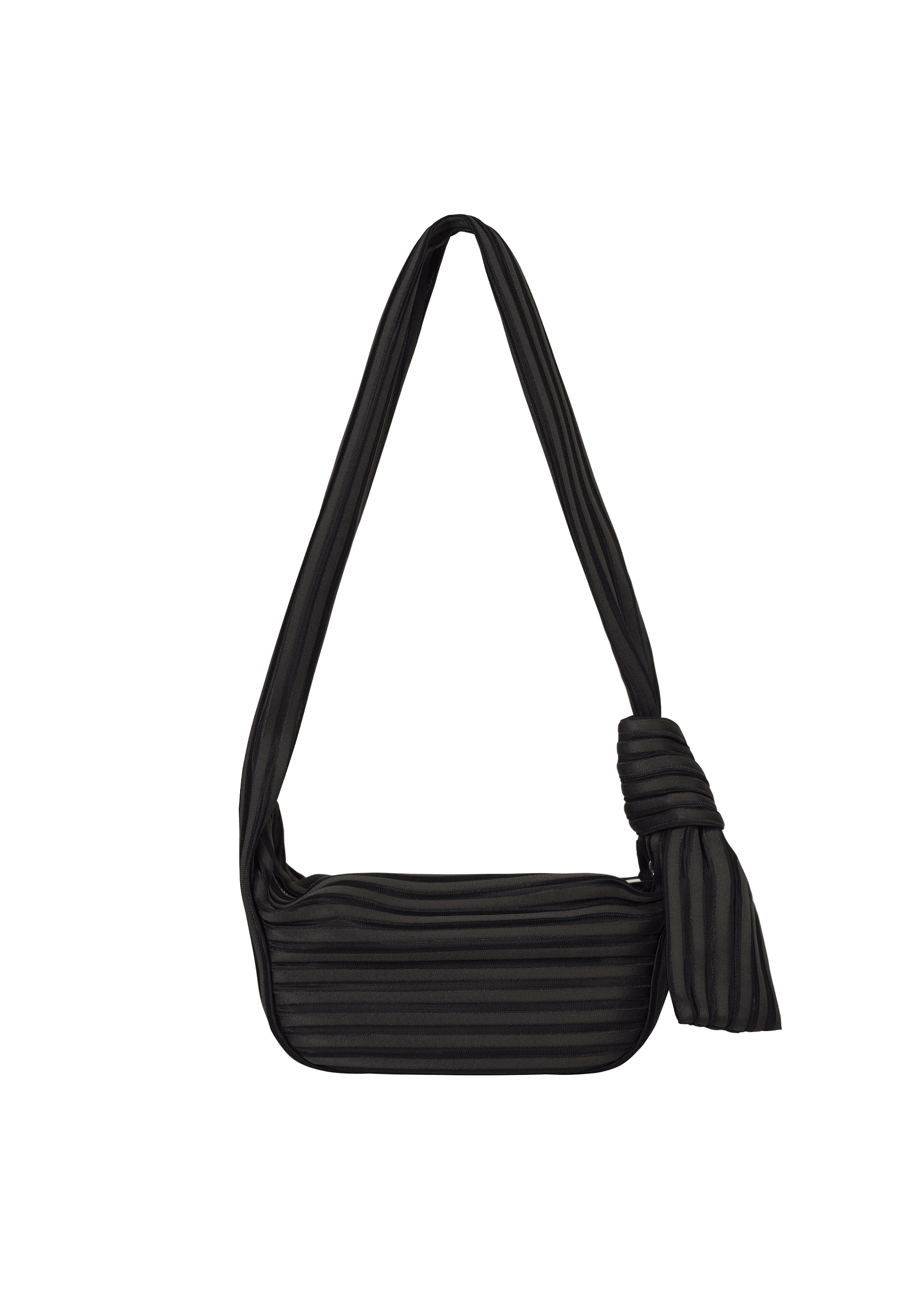 LINEAR KNIT BAG-58、バッグ&財布_ショルダーバッグ、ブラック