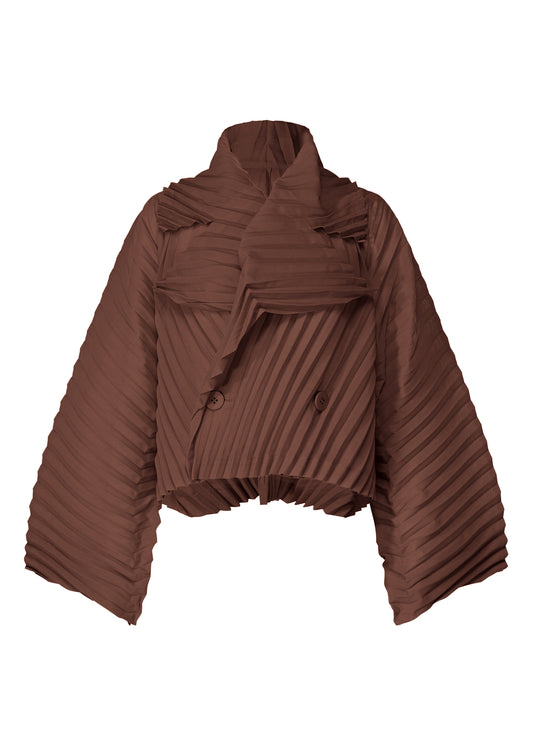 WAVE PLEATS、ウィメンズ_ジャケット&コート_ジャケット＆ブルゾン、ブラウン