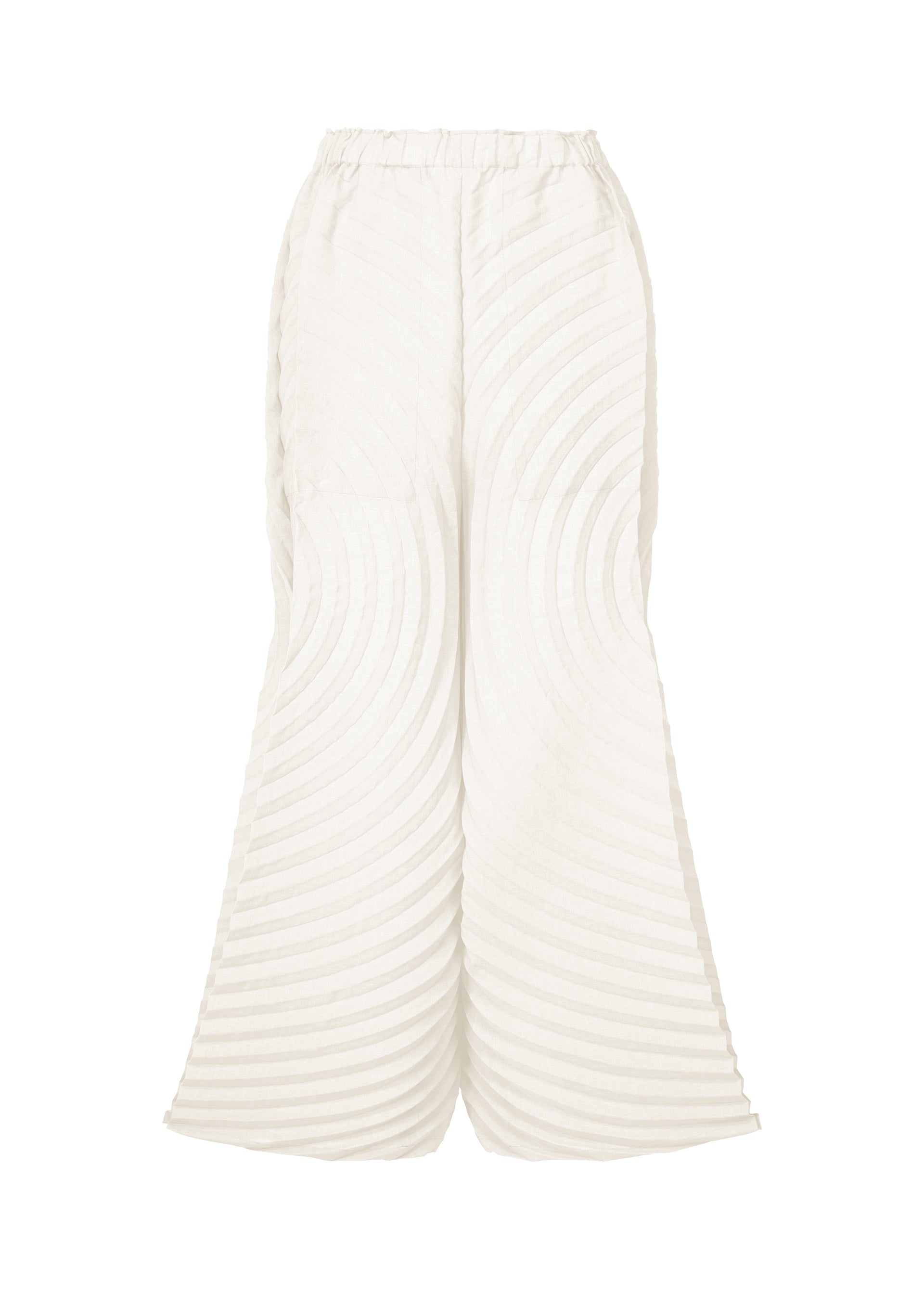 PAPER BAG PLEATS、ウィメンズ_パンツ、ホワイト