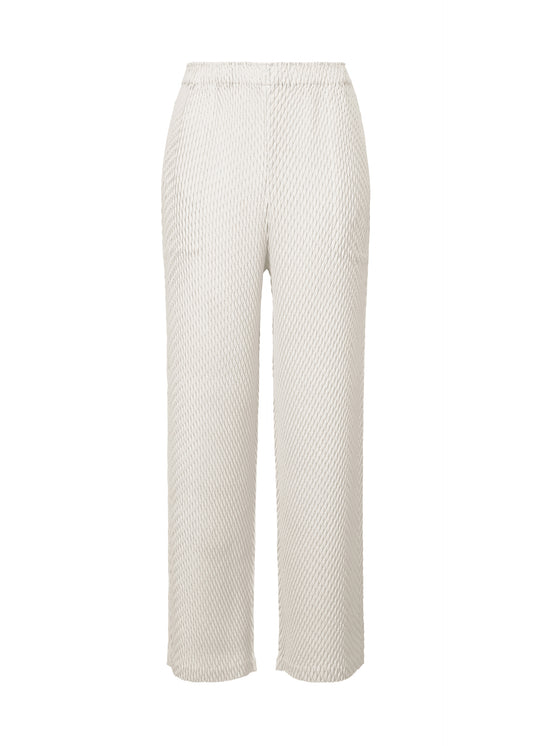 SLEEK PLEATS、ウィメンズ_パンツ、ホワイト