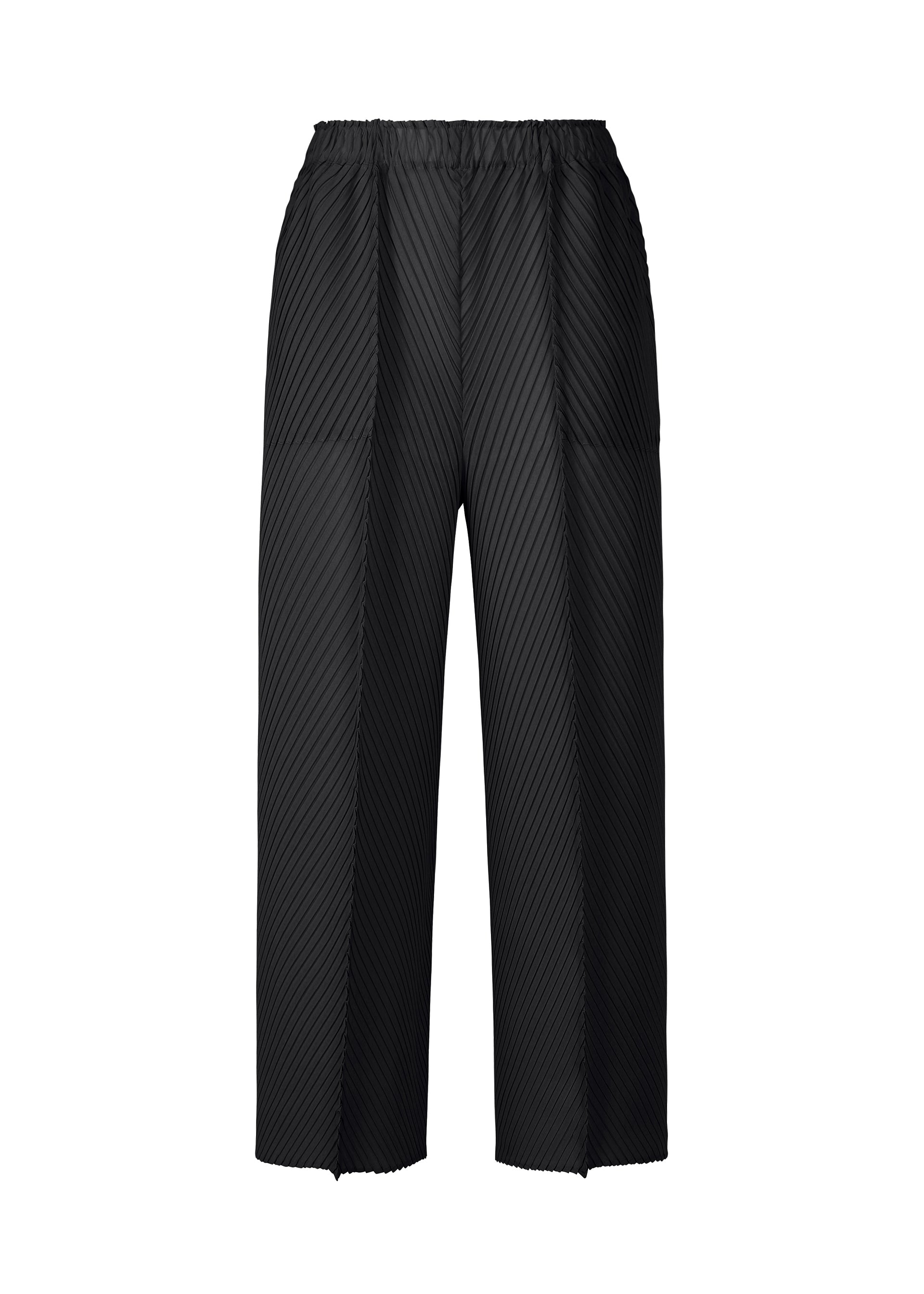 SOFT FOLD PLEATS、ウィメンズ_パンツ、ブラック