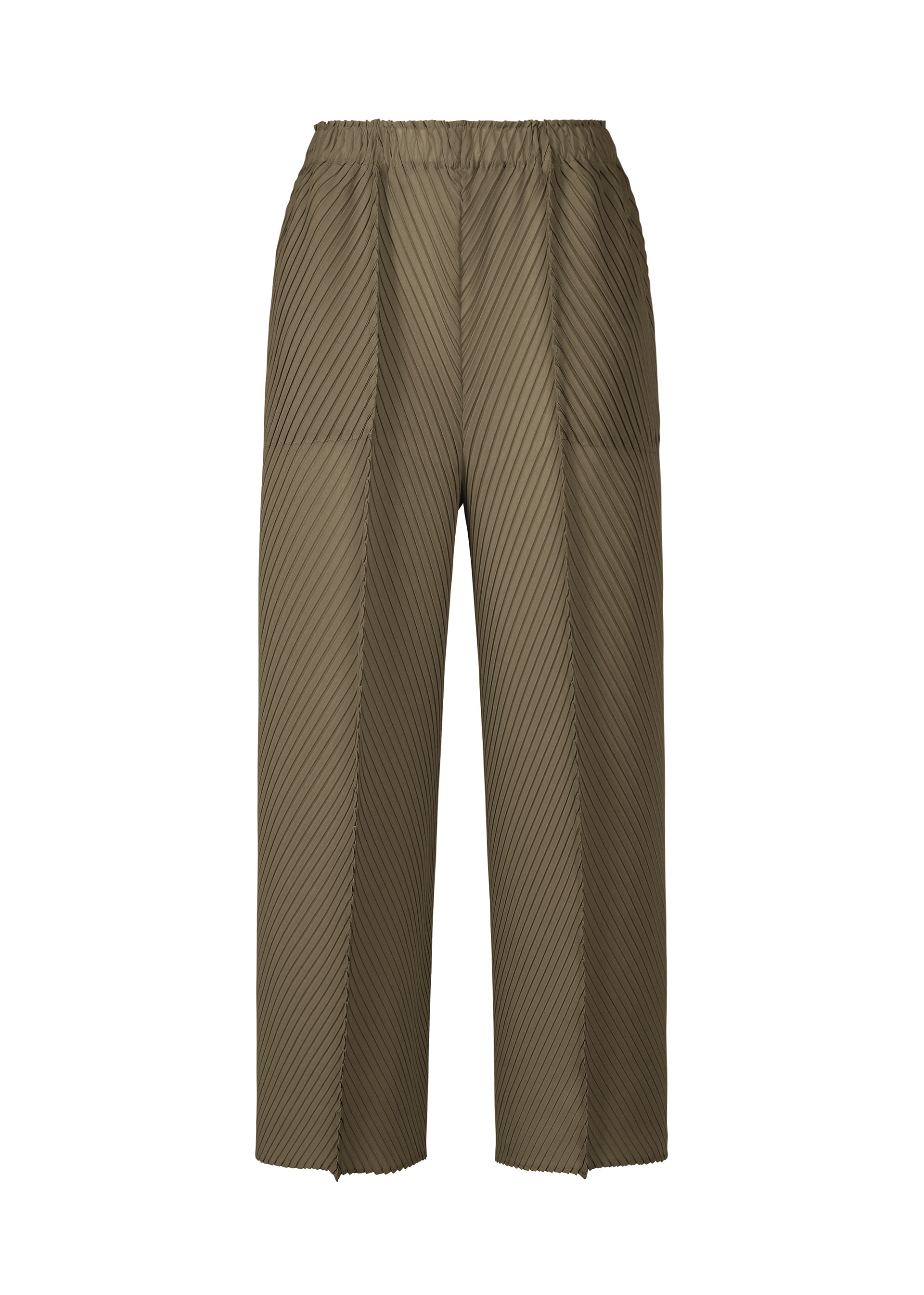 SOFT FOLD PLEATS、ウィメンズ_パンツ、カーキ
