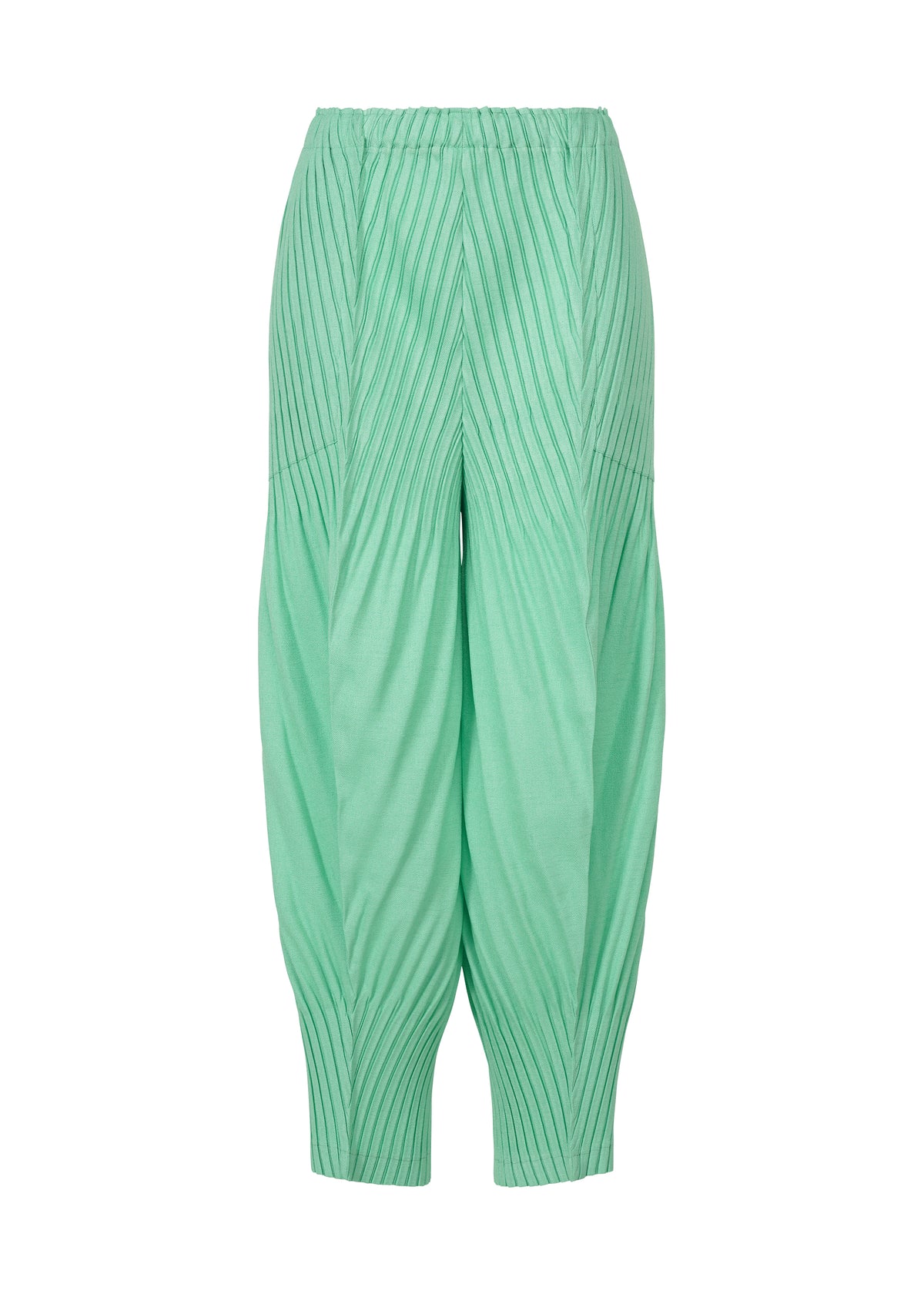 LINEN LIKE PLEATS、ウィメンズ_パンツ、グリーン
