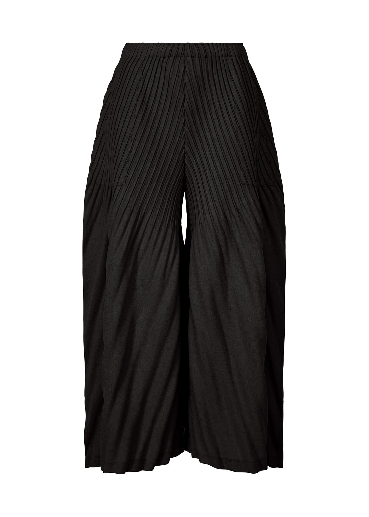LINEN LIKE PLEATS、ウィメンズ_パンツ、ブラック