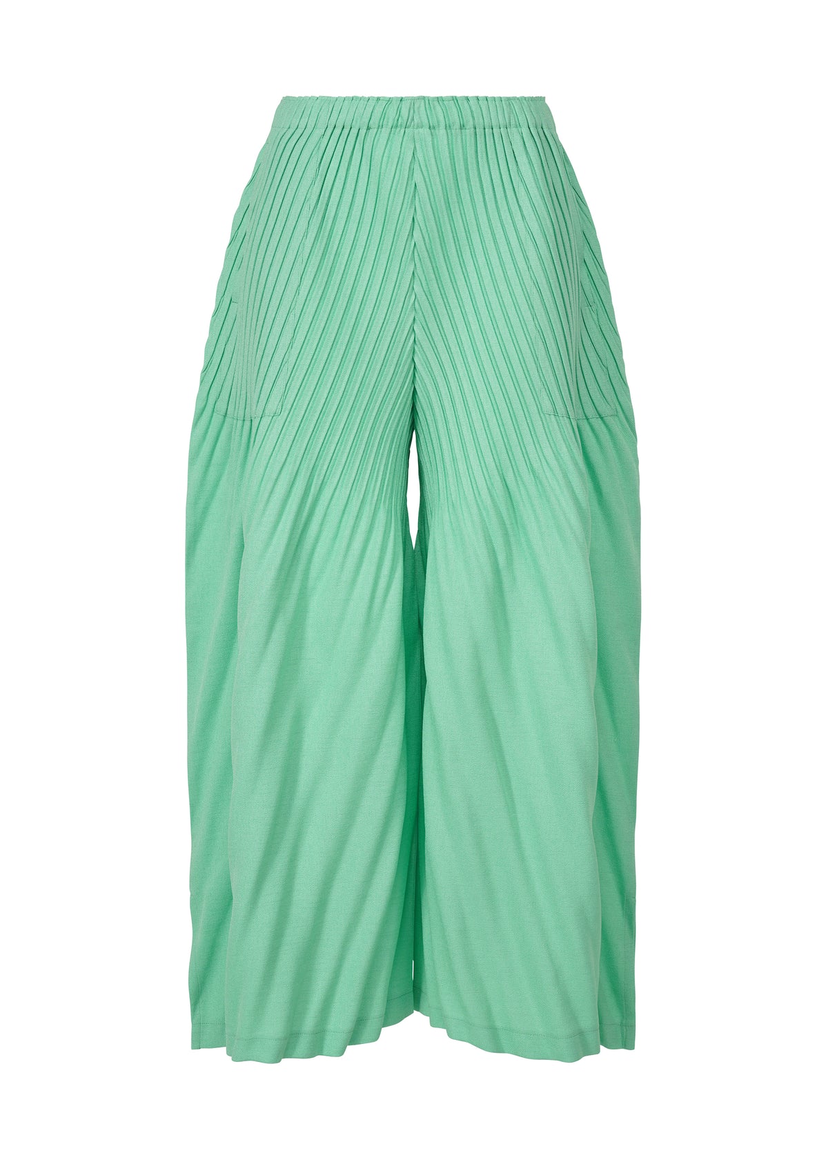 LINEN LIKE PLEATS、ウィメンズ_パンツ、グリーン