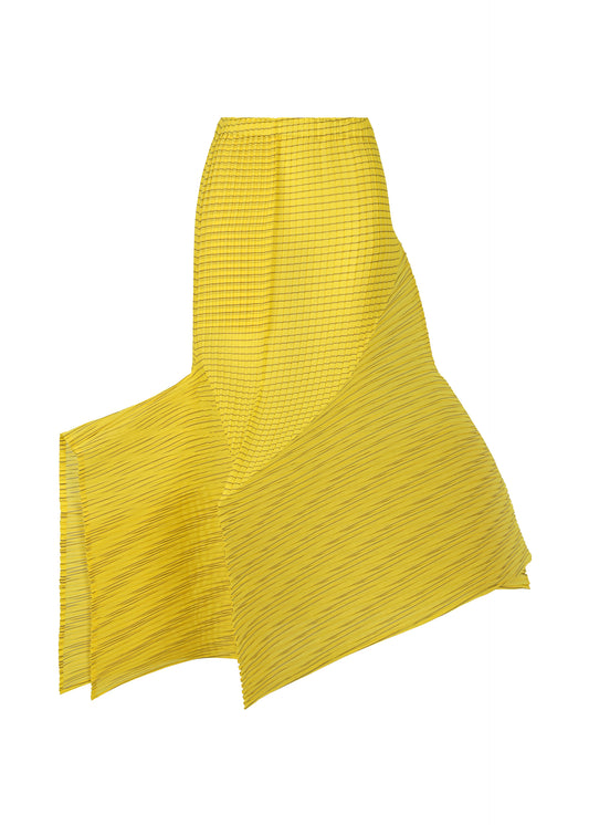 GENERIC STRIPES (MACHINE PLEATS)、ウィメンズ_スカート、イエロー