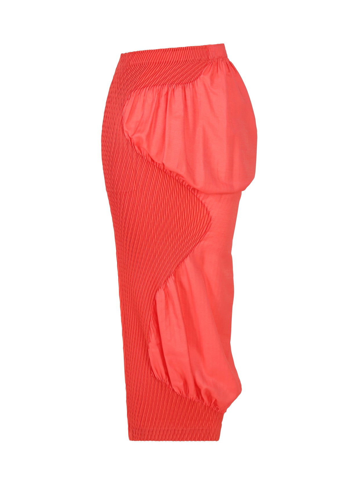 KNIT (CONTOUR) PLEATS、ウィメンズ_スカート、レッド