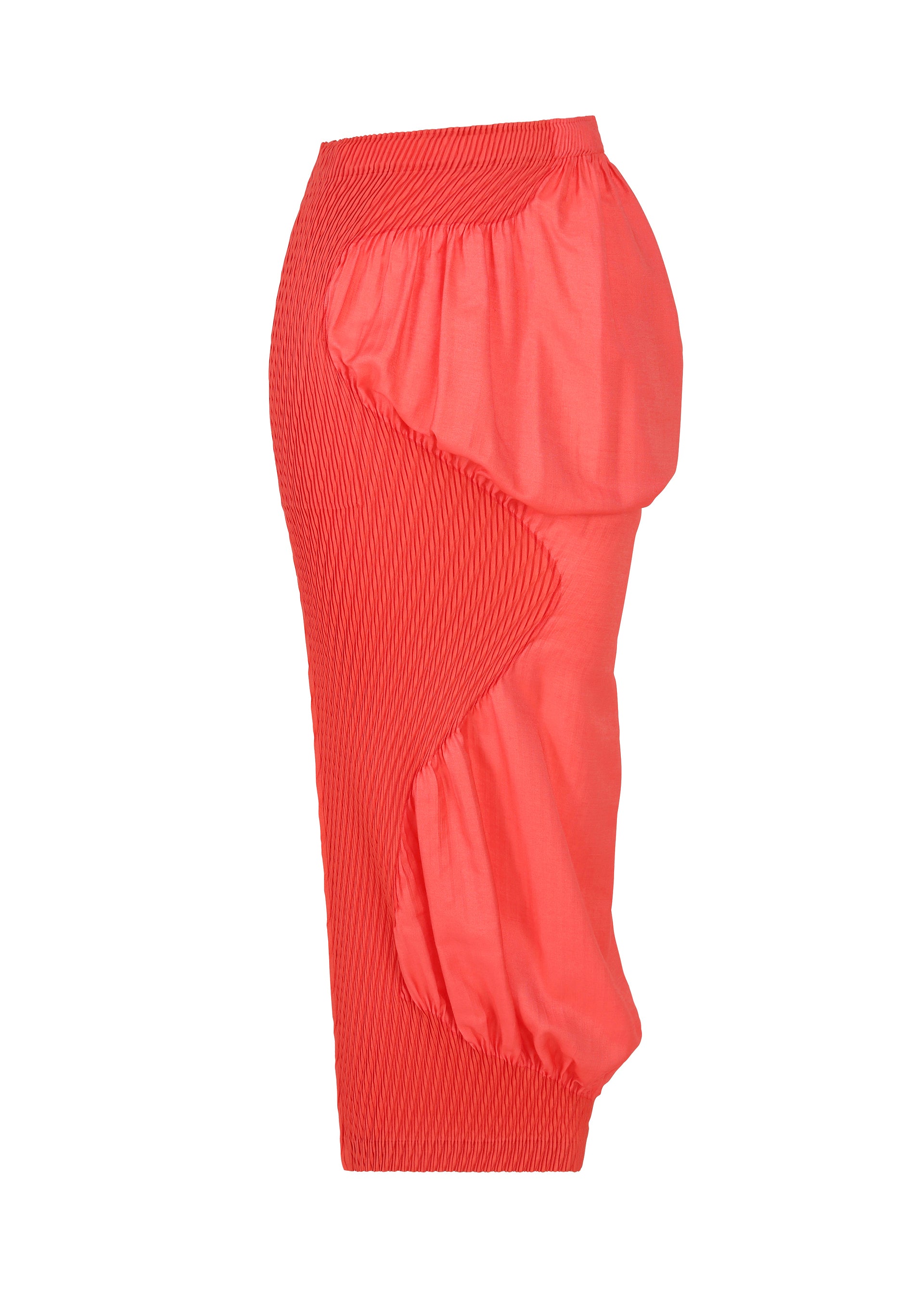 KNIT (CONTOUR) PLEATS、ウィメンズ_スカート、レッド