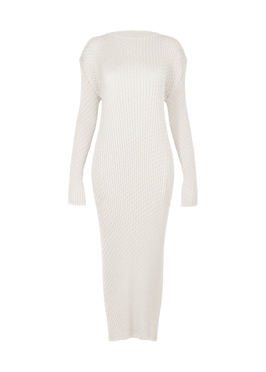 SLEEK PLEATS、ウィメンズ_ワンピース、ホワイト
