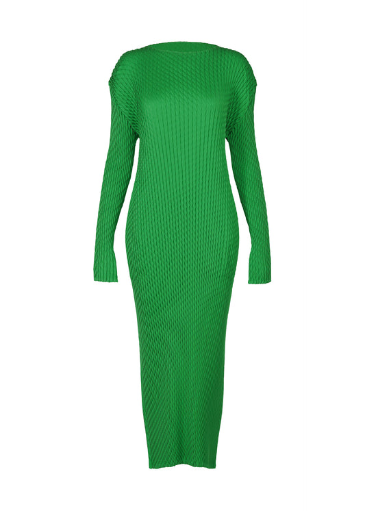SLEEK PLEATS、ウィメンズ_ワンピース、グリーン