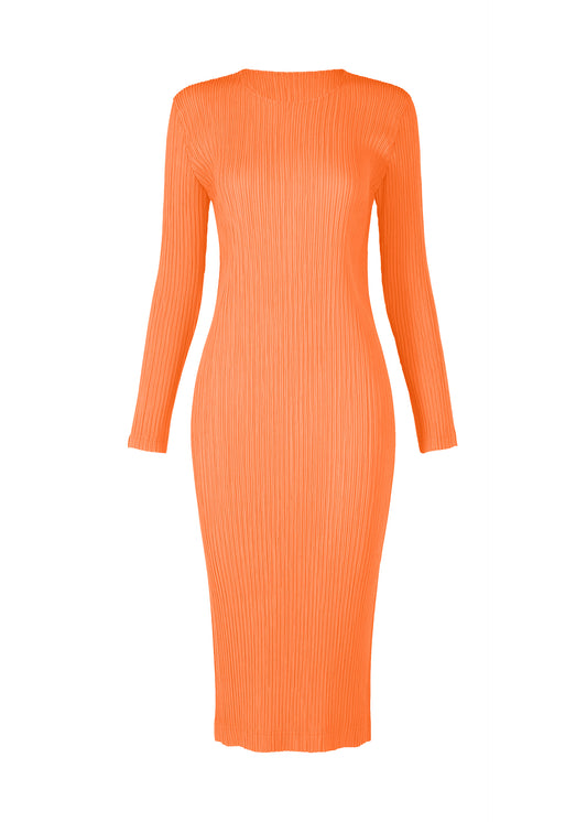 HATCHING PLEATS, WOMEN Dresses, Orange
