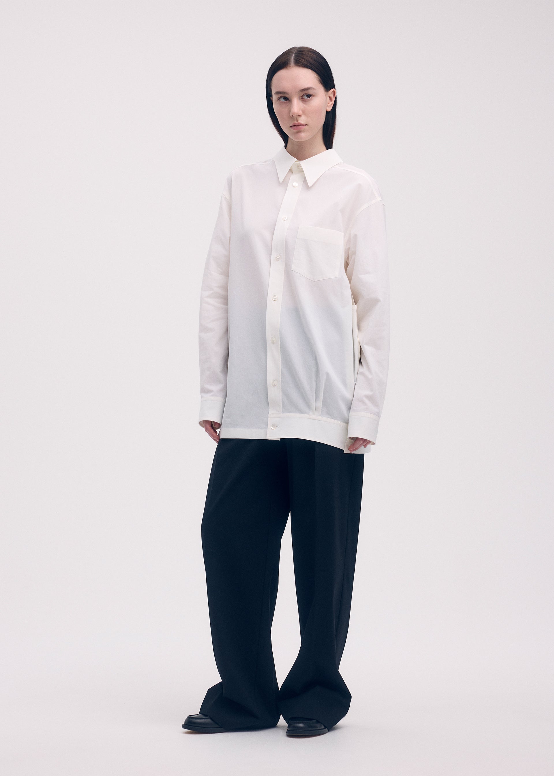 ISSEY MIYAKE◆03ss/プリント転写/WHITE LABEL/Tシャツ/3/ポリエステル/WHT/IM32FJ253 イッセイミヤケ メン ホワイトレーベルISSEY MIYAKE MEN WHITE