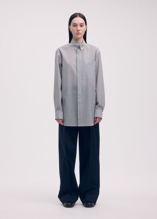 ODD SHIRT (STRIPES)、ウィメンズ_トップス_シャツ、着用画像1