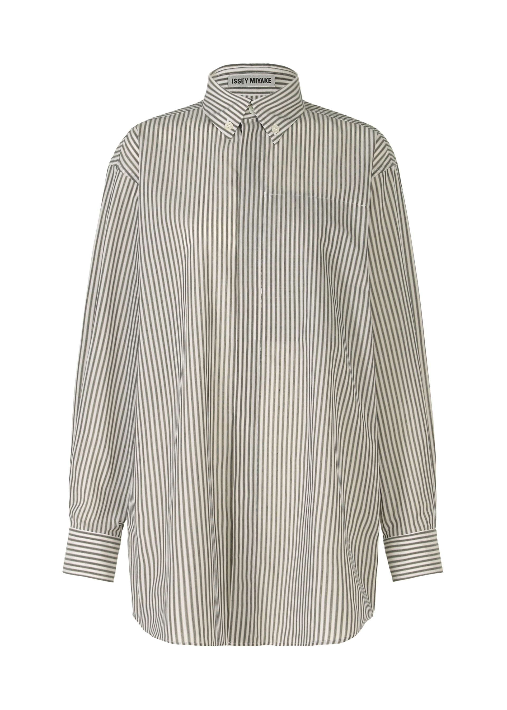 ODD SHIRT (STRIPES)、ウィメンズ_トップス_シャツ、カーキ
