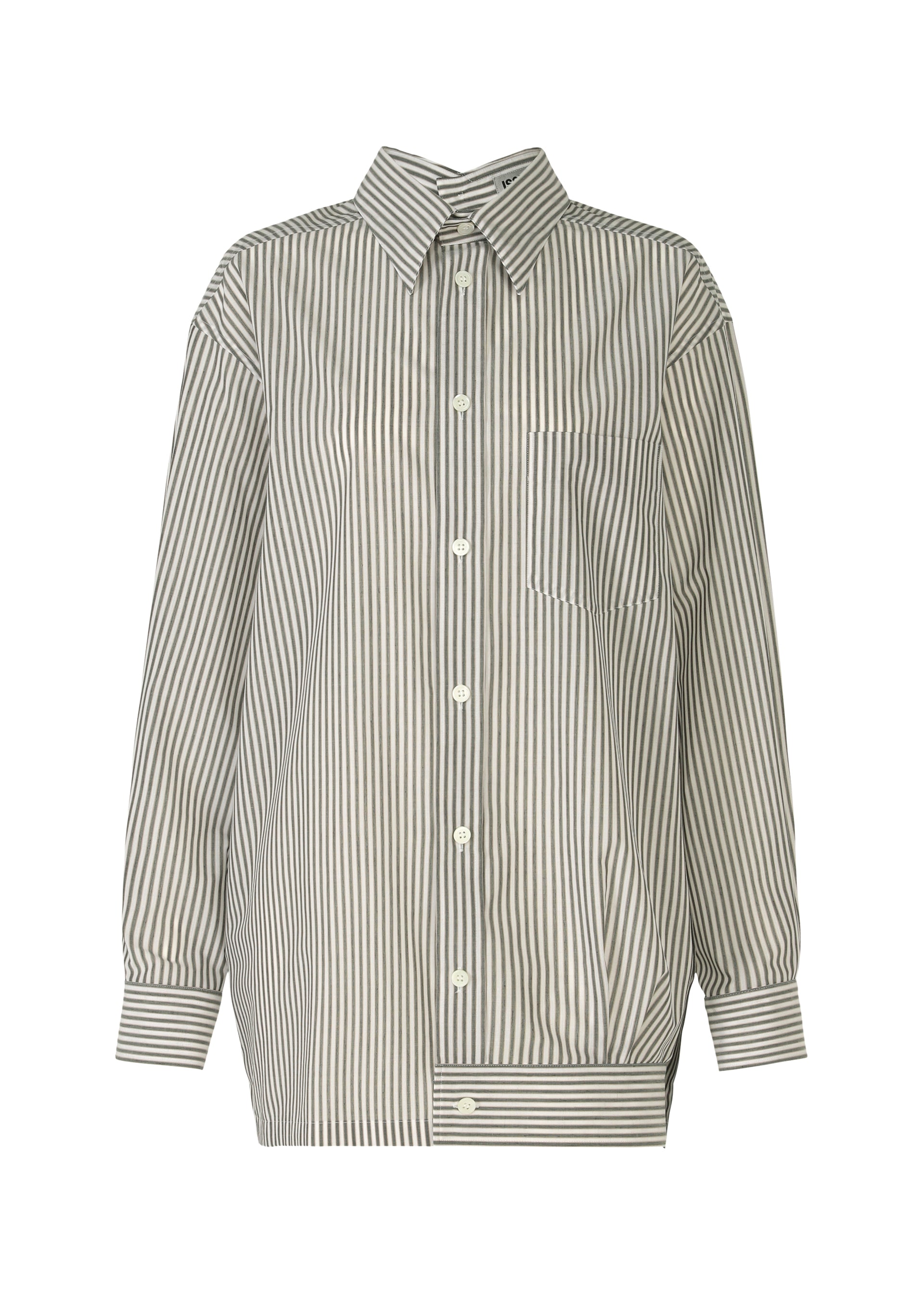 ODD SHIRT (STRIPES)、ウィメンズ_トップス_シャツ、カーキ
