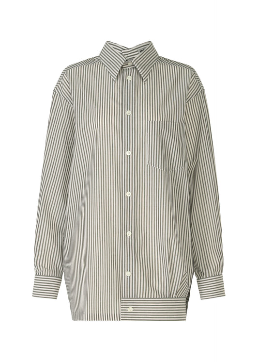 ODD SHIRT (STRIPES)、ウィメンズ_トップス_シャツ、カーキ