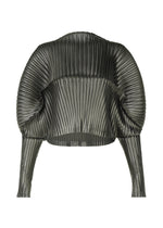 GLOSSED METAL PLEATS、ウィメンズ_トップス_トップ、カーキ